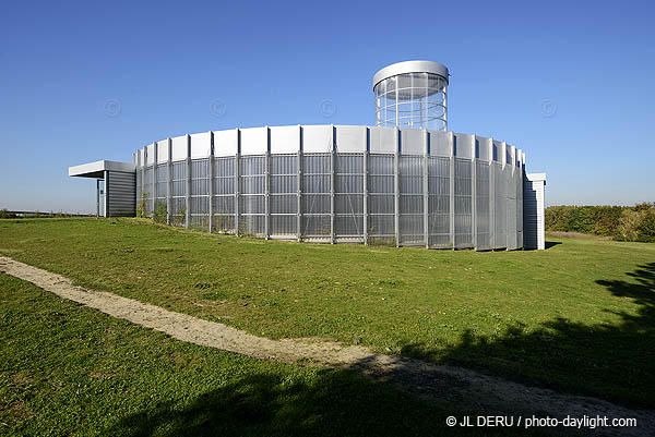 Spiennes, pavillon d'acceuil sur les minières néolithiques